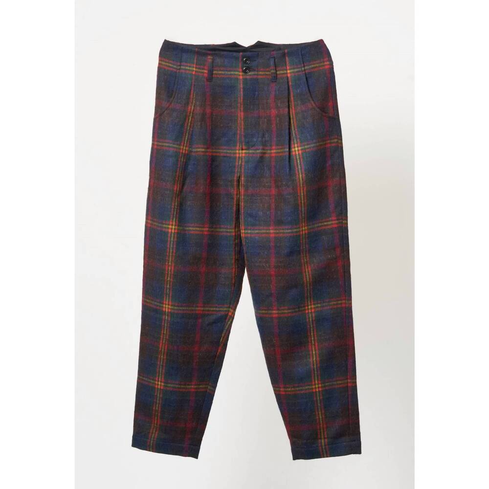 NEW NICHOLAS DALEY men's pleated trouser in nd tartan